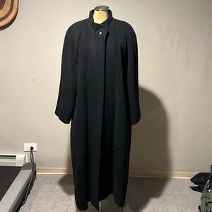 Black alpaca coat